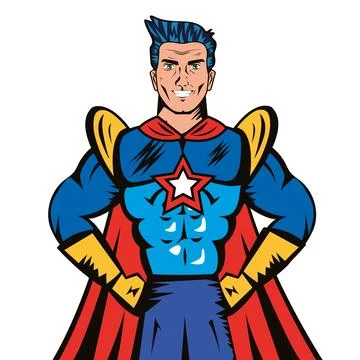 Superhero pop art comic Stock Illustration