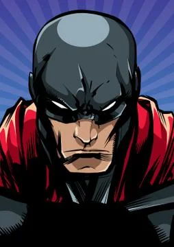 Superhero Portrait Ray Light Stock Illustration