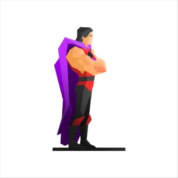 Superhero Profile Vector Illustration Stock Illustration