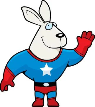 Superhero Rabbit Stock Illustration