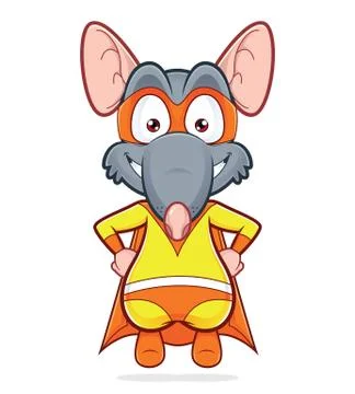 Superhero rat Stock Illustration
