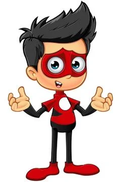 Superhero In Red Character Stock Illustration