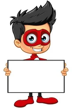 Superhero In Red Character Stock Illustration