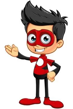 Superhero In Red Character Stock Illustration