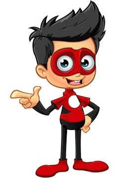 Superhero In Red Character Stock Illustration