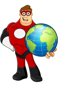 Superhero In Red Character Stock Illustration