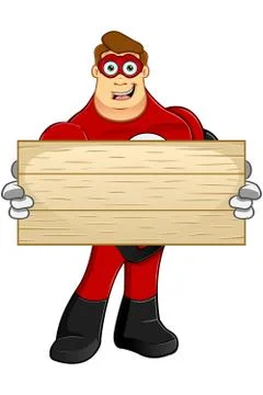Superhero In Red Character Stock Illustration