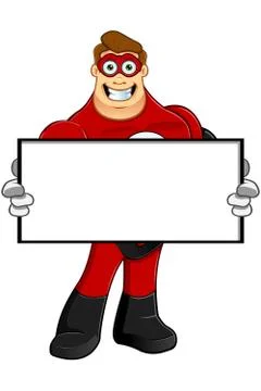 Superhero In Red Character Stock Illustration