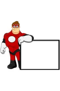 Superhero In Red Character Stock Illustration