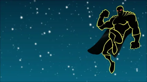 Superhero In The Sky Stock Footage 42261741
