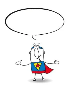 Superhero is speaking Stockillustratie