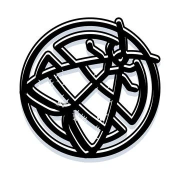 Superhero spider web logo creating abstract emblem Stock-Illustration