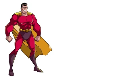 Superhero Standing Tall Stock Footage 94038544