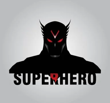 Superhero. superhero head. Stock Illustration