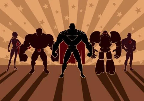 Superhero Team Stock Illustration