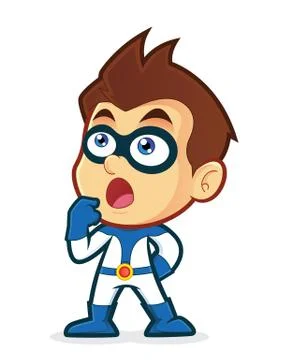 Superhero Thinking Stock Illustration
