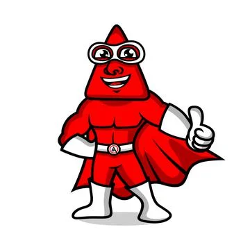 Superhero triangle logo Stock Illustration