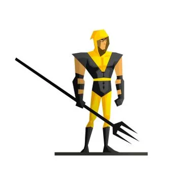 Superhero Vector illustration on white background, flat Stock Illustration
