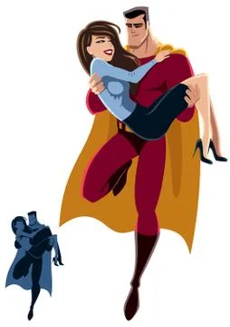 Superhero on White Stockillustratie