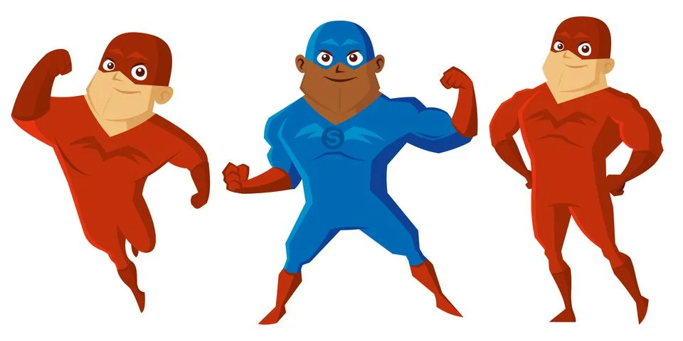 Superheroes Cartoon character Stock Illustration