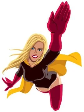 Superheroine Flying 2 Иллюстрация