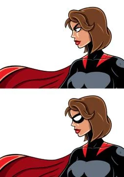 Superheroine Portrait Stock Illustration