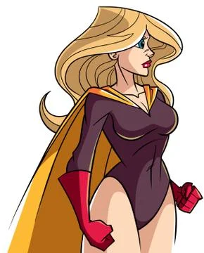 Superheroine Side Profile Stockillustratie