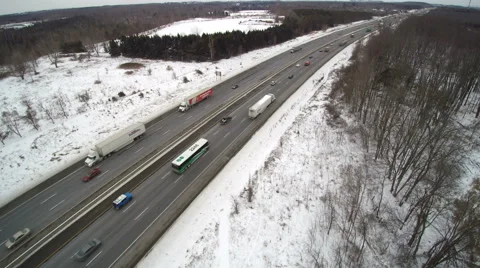Superhighway Reverse West Track Stock Footage 61373670