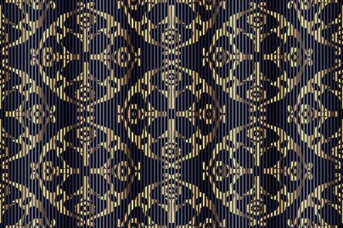 Superimpose thin vertical stripes on patterns Stock Illustration