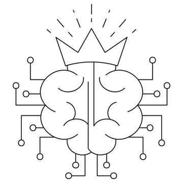 Superintelligence SI icon Illustrazione stock