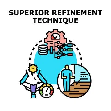 Superior refinement technique for data processing and analysis Stock Illustration