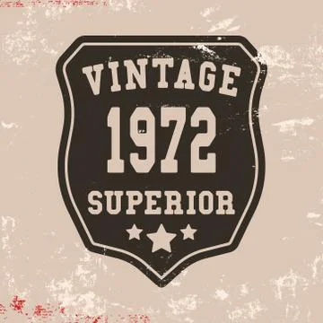 Superior vintage stamp Stock Illustration