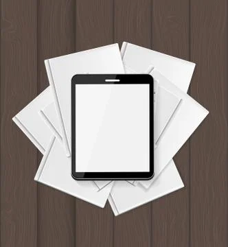 Superiority E-Book Over Paper Books Concept illustration Stockillustratie