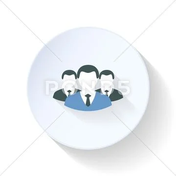 Superiors and subordinates flat icon Stock Illustration