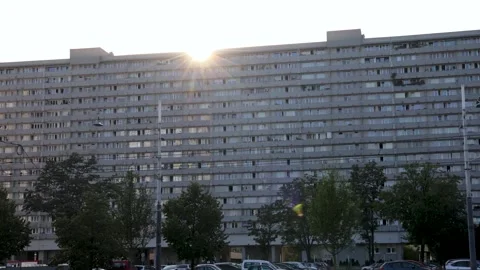Superjednostka - Superunit, huge block of flats, in Katowice, Poland Vídeos de archivo 231692575