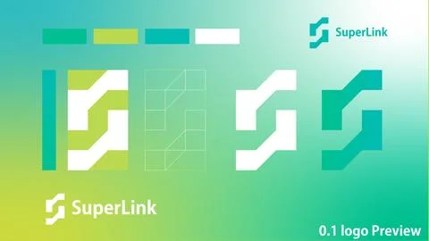 Superlink Brand Presentation Stock Illustration