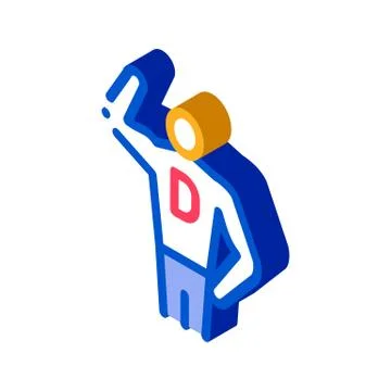 Superman Dad Isometric Icon Vector Illustration Stock Illustration