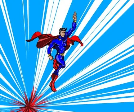 Superman-esque with Highlights 스톡 일러스트