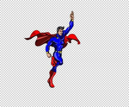 Superman-esque with Highlights Transparency 스톡 일러스트