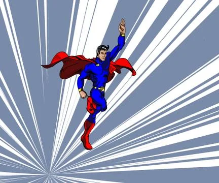 Superman-esque Stock Illustration