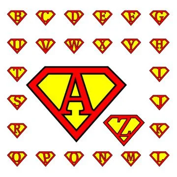 Superman letters Stock Illustration
