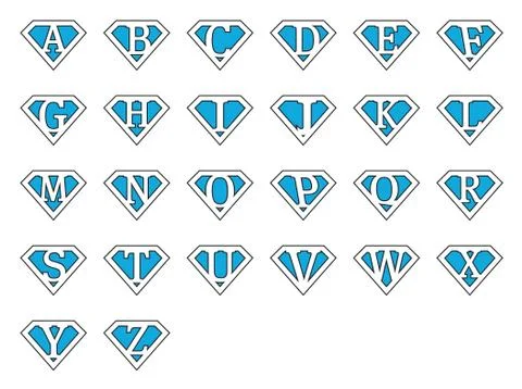 Superman letters Stock Illustration