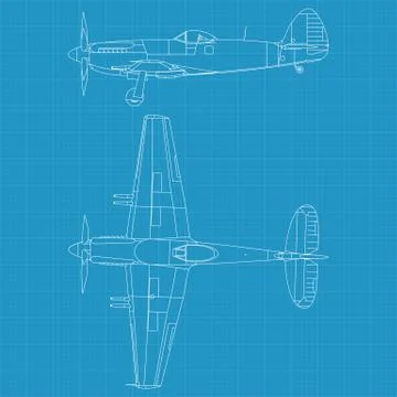 Supermarine Spitfire Stock Illustration