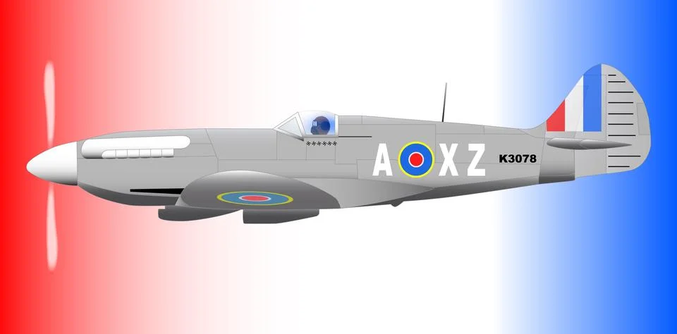 Supermarine spitfire Illustrazione stock