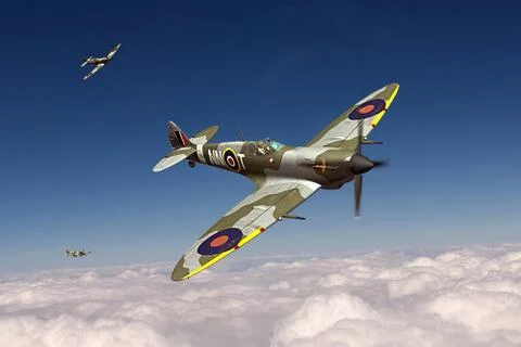Supermarine Spitfire Stock Illustration