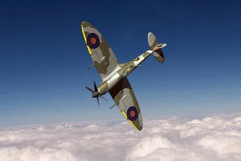 Supermarine Spitfire Stock Illustration