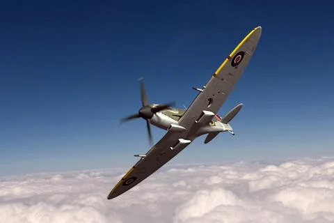 Supermarine Spitfire Stock Illustration
