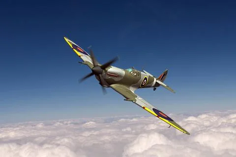 Supermarine Spitfire Stock Illustration
