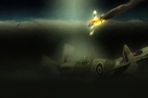 Supermarine Spitfire Stock Illustration