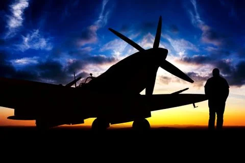 Supermarine Spitfire Stock Illustration